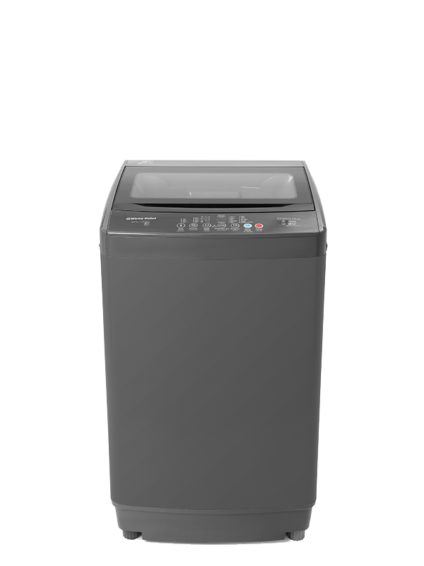 غسالة ملابس وايت بوينت فوق اتوماتيك 10 كيلو شاشة ديجيتال حلة دياموند درام باللون الرمادي الغامق WPTL10DPGA