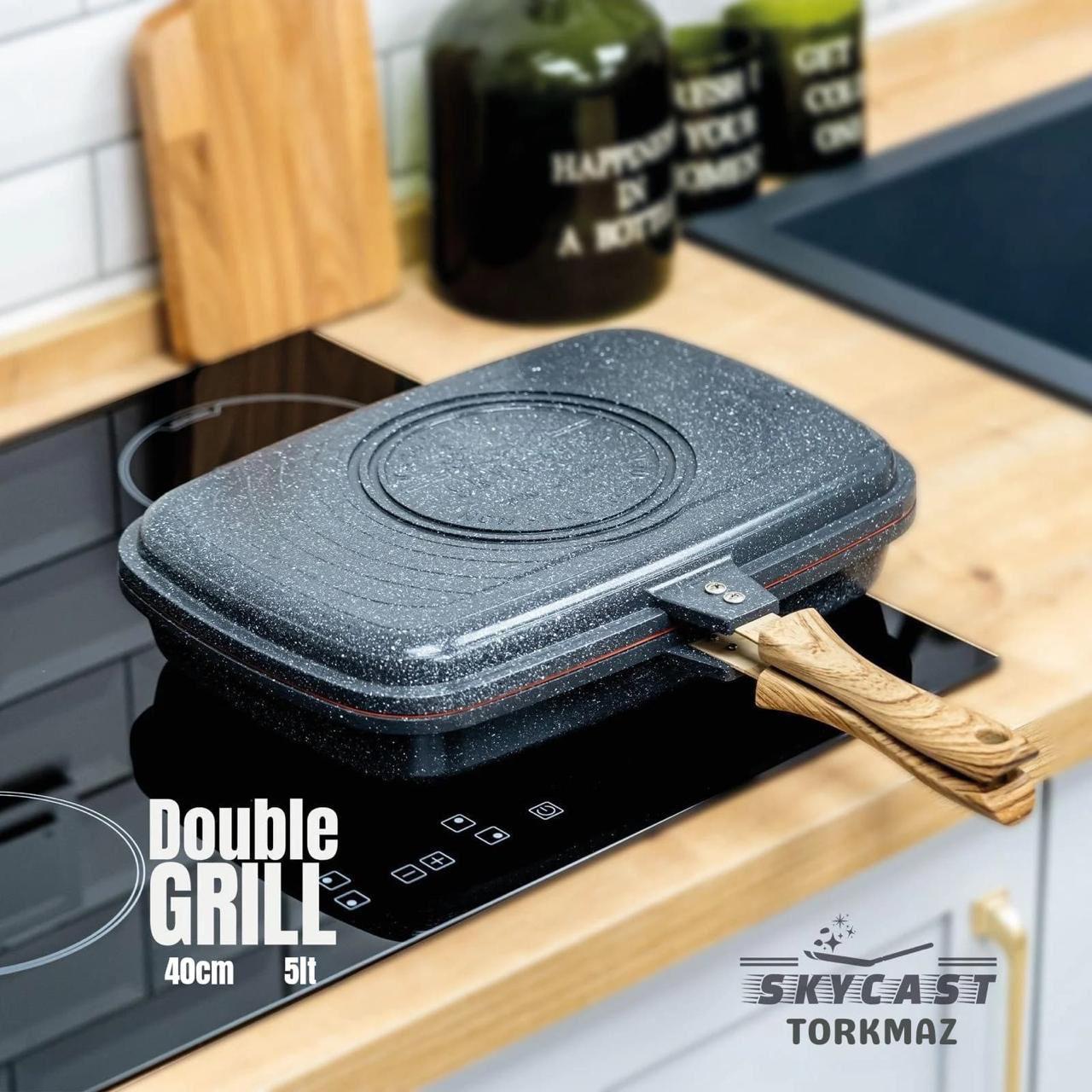 جريل دبل جرانيت مقاس 40  بيد خشبي SKY CAST