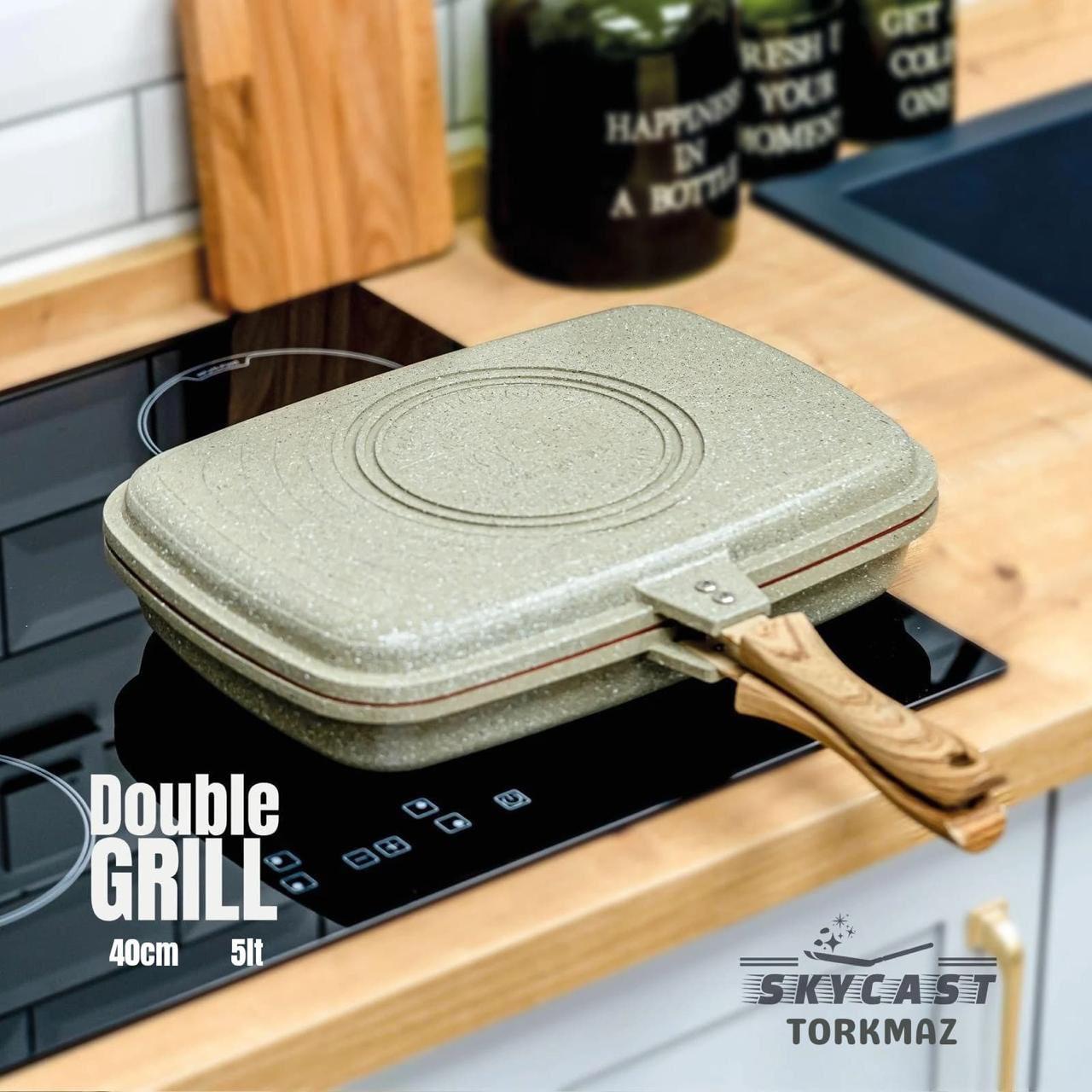 جريل دبل جرانيت مقاس 40  بيد خشبي SKY CAST