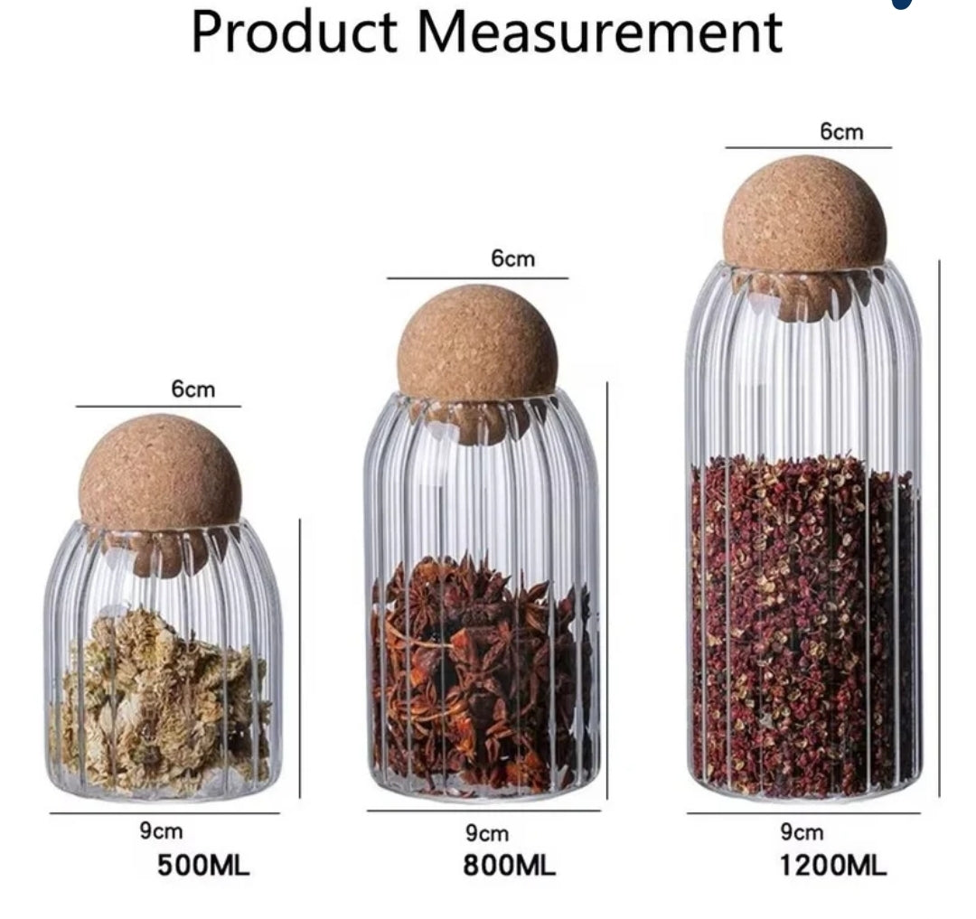 طقم برطمان بقوليات 3 قطع زجاج