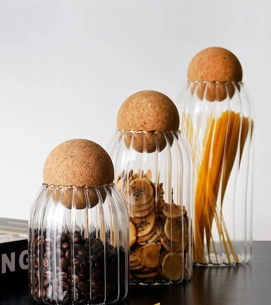 طقم برطمان بقوليات 3 قطع زجاج