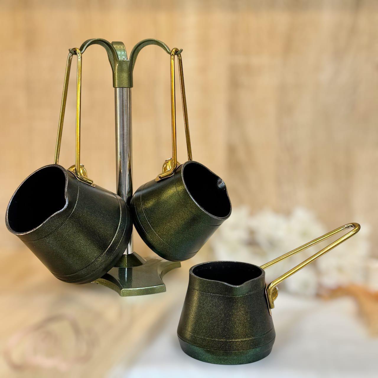 كنك قهوة جرانيت تركي 3 قطع بالحامل