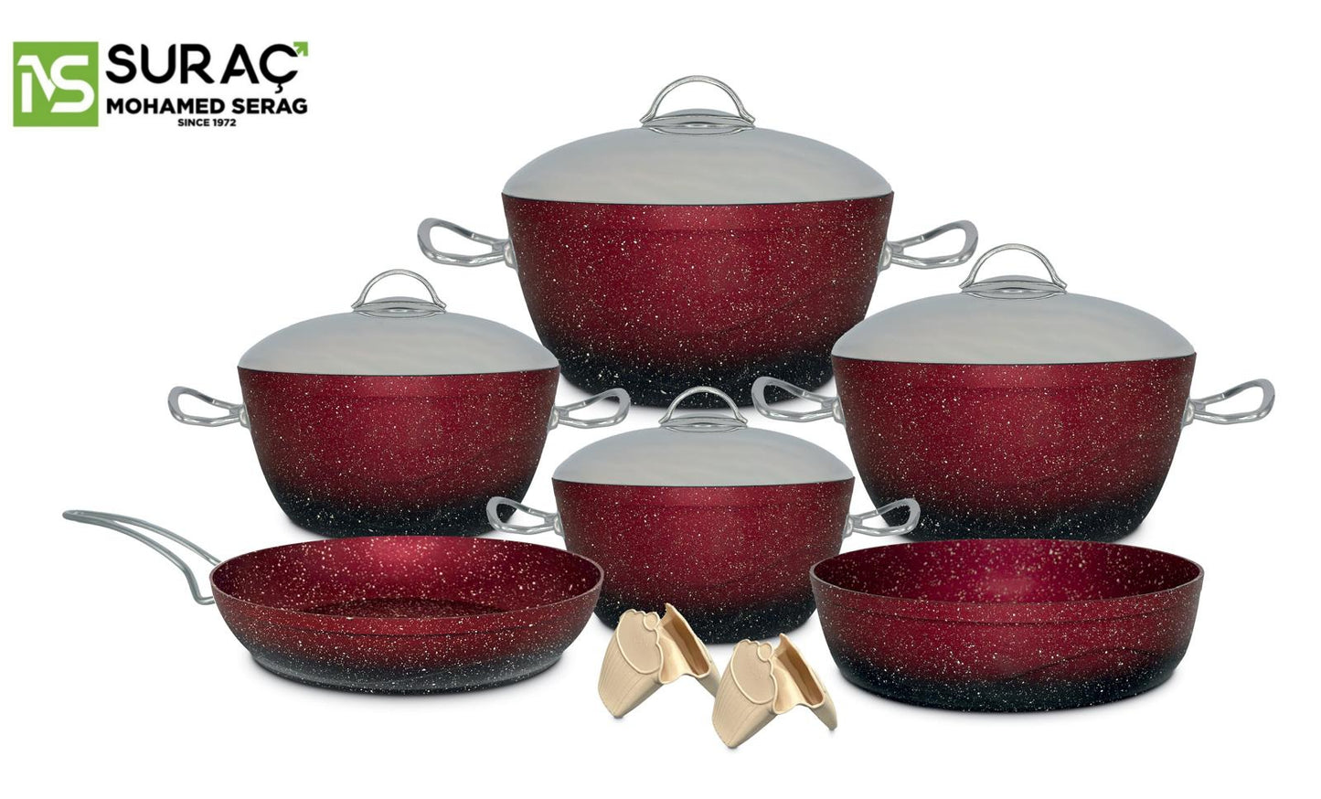 طقم حلل تركي 12ق مارتيف - Suraç