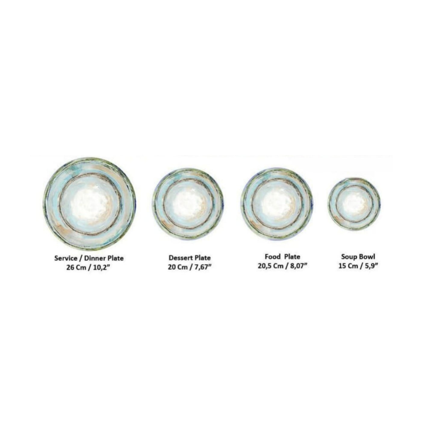 طقم عشا ٢٤ قطعه تركي يكفي ٦ اشخاص