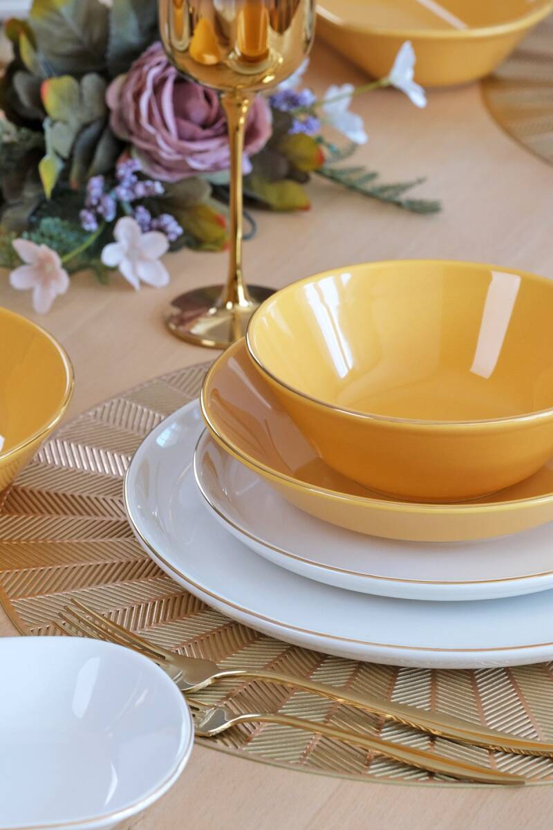 طقم عشا جلوري تركي 24 قطعه