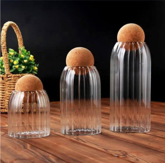 طقم برطمان بقوليات 3 قطع زجاج