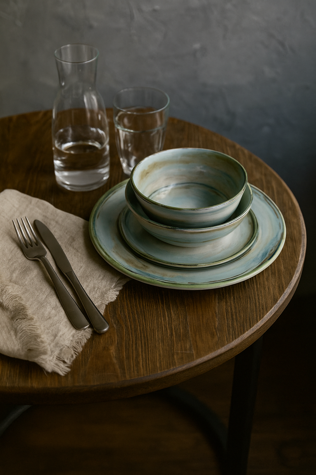 طقم عشا ٢٤ قطعه تركي يكفي ٦ اشخاص