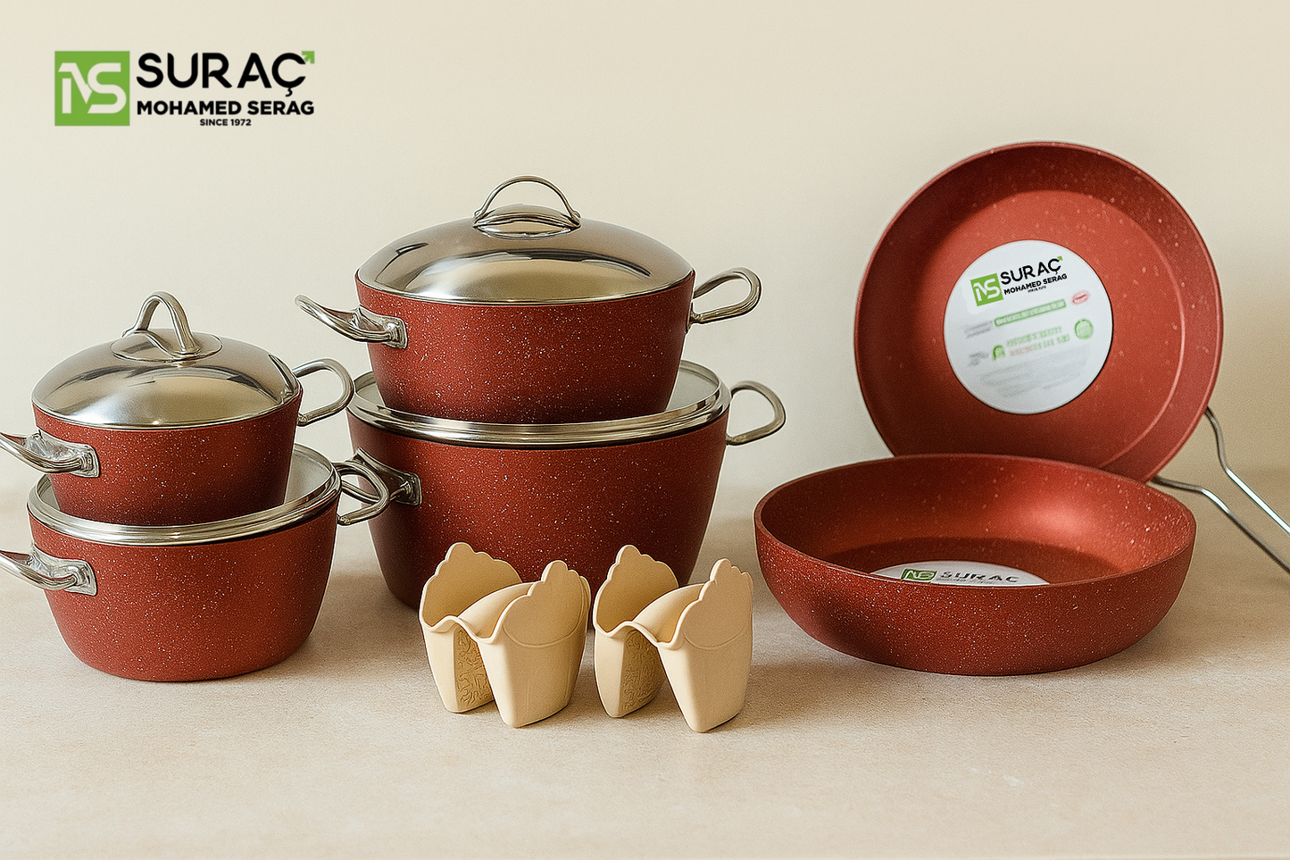 طقم حلل تركي 12ق مارتيف - Suraç